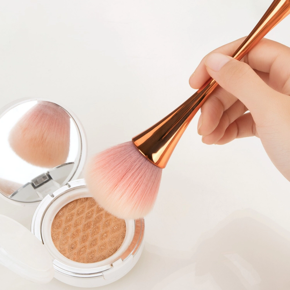Rose Gold Powder Blush Brush Professional Make Up Brush Large Cosmetic Face Cont Cosmetic Face